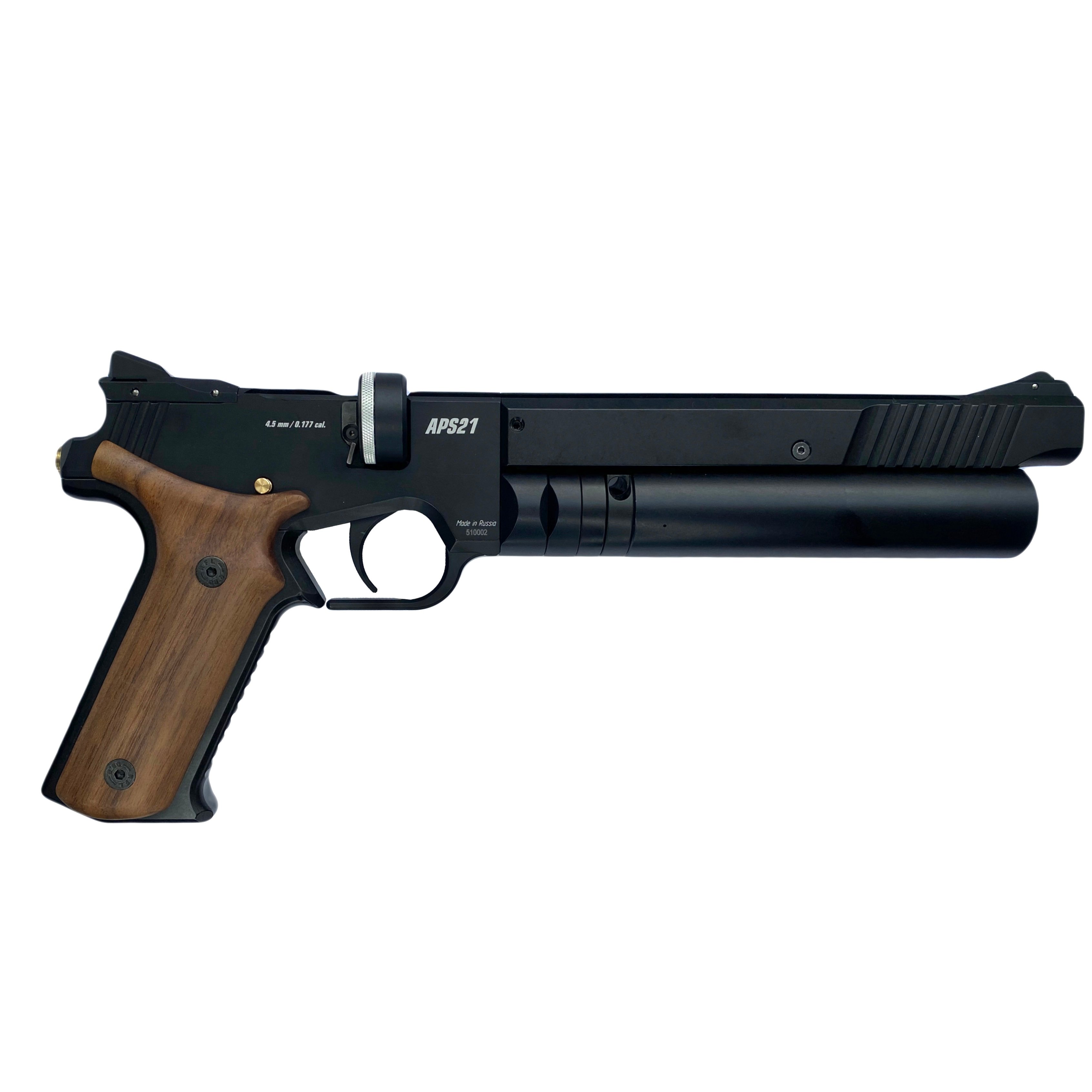 Пневматический PCP пистолет ATAMAN APS21 Black Standart (рукоятка Metal), кал. 4.5мм